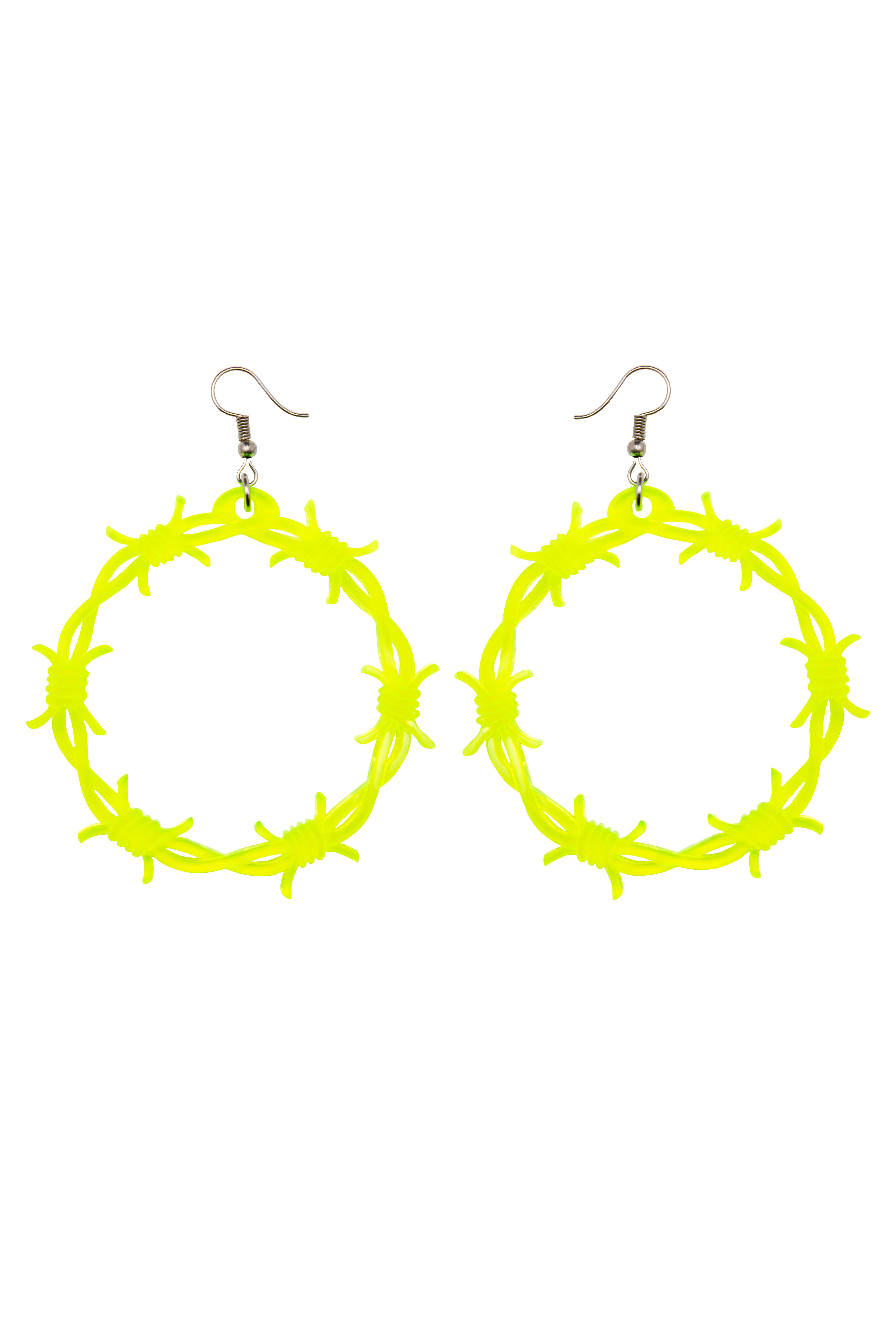 Neon Yellow Hoop Earrings Polymer Clay Large Hoop Earring Neon Statement Hoop  Earrings for Bold 90s Party Outfit, Movie Earrings - Etsy
